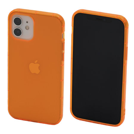 Doupi UltraSlim Custodia Sottile Per IPhone 12 Pro Max - Cover Rigida Opaca Mat, Semitrasparente, Colore Arancione