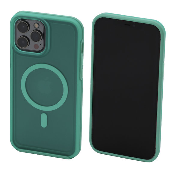 FixPremium - Case Clear with MagSafe for iPhone 13 Pro Max, mint blue
