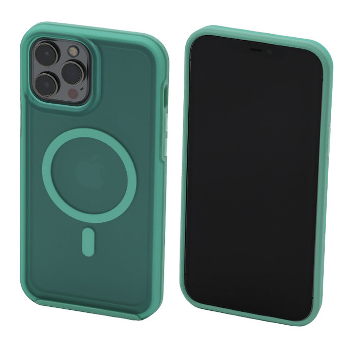 FixPremium - Case Clear with MagSafe for iPhone 13 Pro Max, mint blue