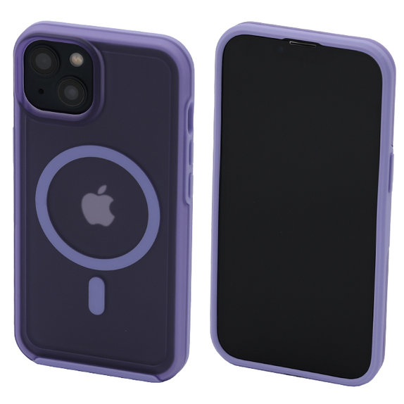 FixPremium - Case Clear with MagSafe for iPhone 13, purple