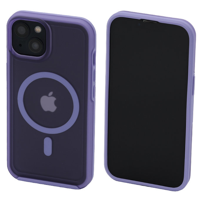 FixPremium - Case Clear with MagSafe for iPhone 13, purple