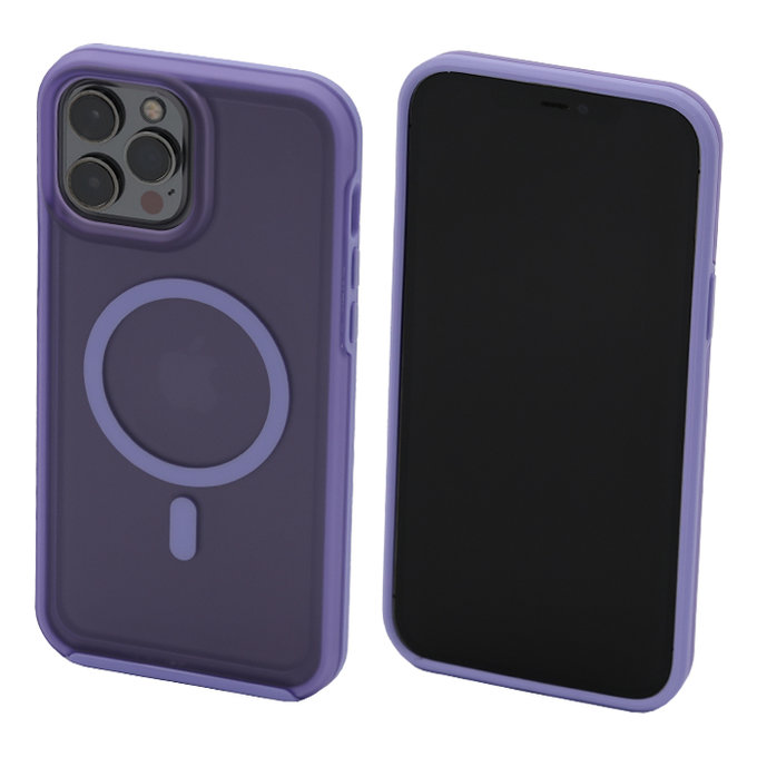 FixPremium - Case Clear withMagSafe for iPhone 14 Pro Max, violet
