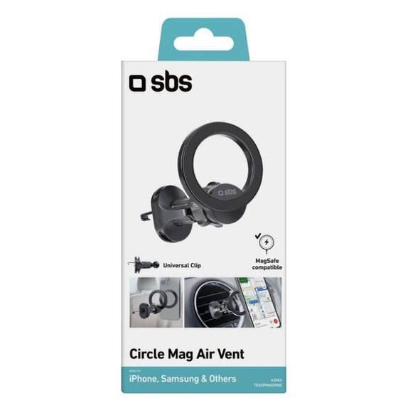 SBS - Car Holder CircleMag MagSafe, black