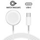 Magnetic fast charger to USB-C cable for Apple Watch, 1 m, plastic, bulk