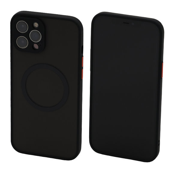 FixPremium - Case Matte with MagSafe for iPhone 12 Pro Max, black