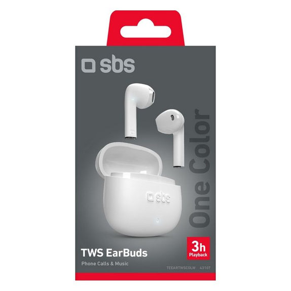 SBS - Wireless Earphones TWS One Color, white