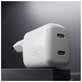 PURO - Charging Adapter MiniPro 2x USB-C, GaN, 35W, white