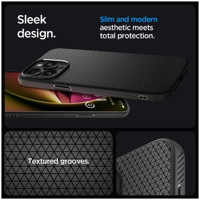 Spigen - Case Liquid Air for iPhone 15 Pro Max, matte black