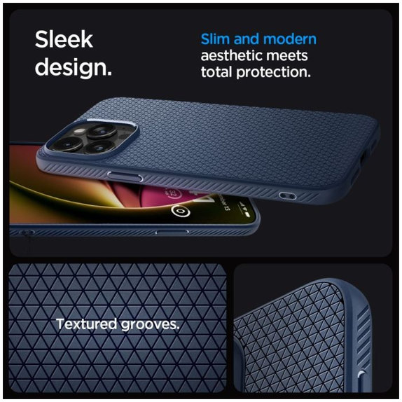 Spigen - Case Liquid Air for iPhone 15 Pro Max, navy blue