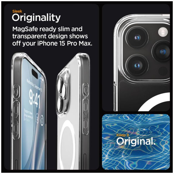 Spigen - Case Ultra Hybrid with MagSafe for iPhone 15 Pro Max, white