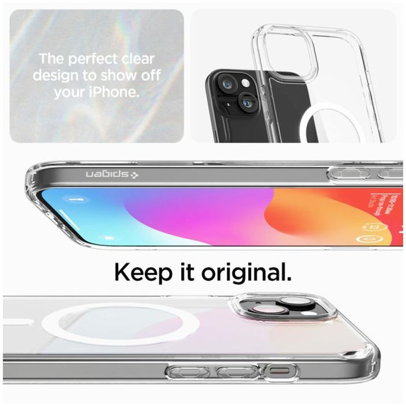 Spigen - Case Ultra Hybrid with MagSafe for iPhone 15 Plus, white