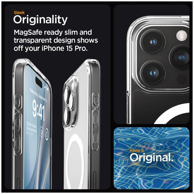Spigen - Case Ultra Hybrid with MagSafe for iPhone 15 Pro, white