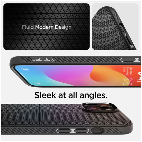 Spigen - Case Liquid Air for iPhone 15, matte black