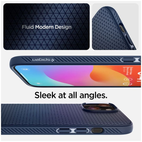 Spigen - Case Liquid Air for iPhone 15, navy blue