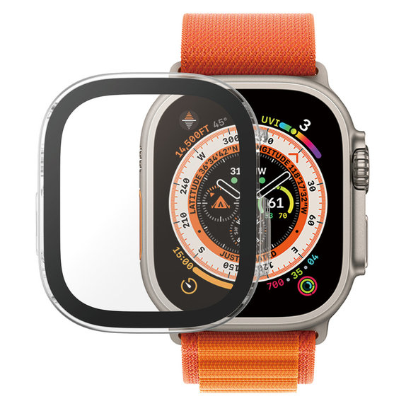 Tempered Glass Full Body D3O for Apple Watch Ultra/Ultra 2, Transparent, PanzerGlass