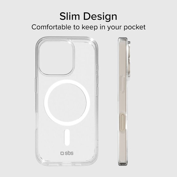 SBS - Case Light Mag with MagSafe for iPhone 15 Pro, transparent