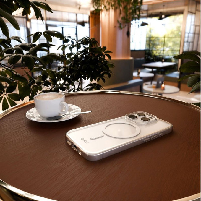 SBS - Case Light Mag with MagSafe for iPhone 15 Pro Max, transparent