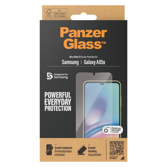 Tempered Glass UWF for Samsung Galaxy A05s, Clear, PanzerGlass