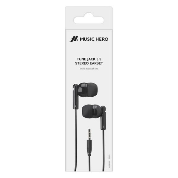 Music Hero - Stereo Earphones Tune, Jack 3.5mm, black