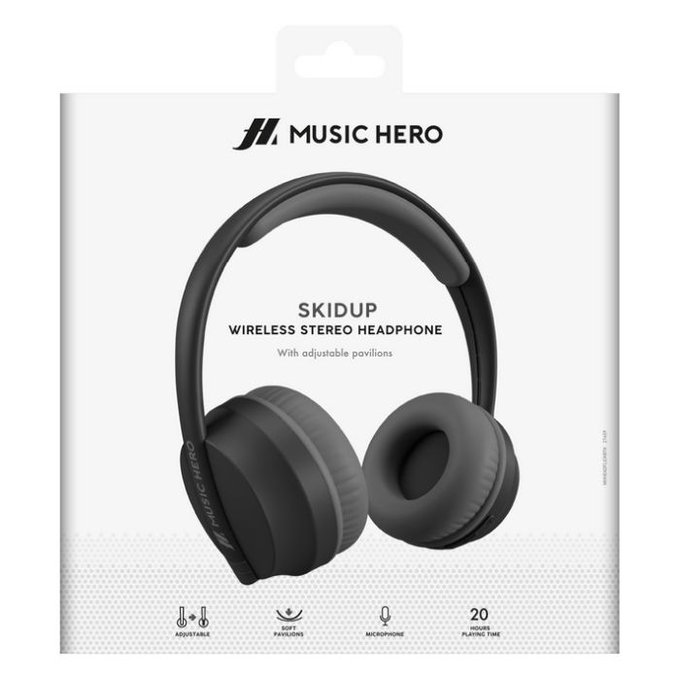 Music Hero Stereo Wireless Earphones Skidup with Microphone