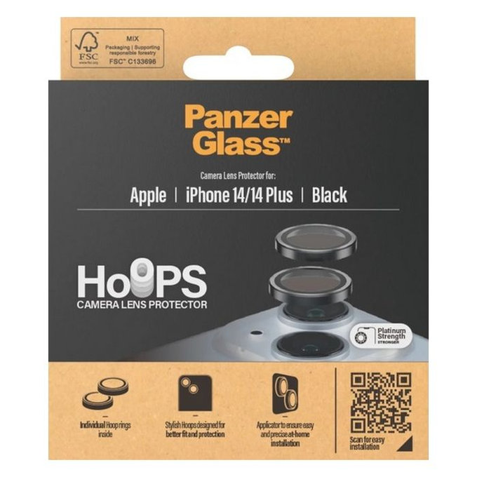 PanzerGlass - Rear Camera Lens Protector Hoops for iPhone 14 a 14 Plus, black