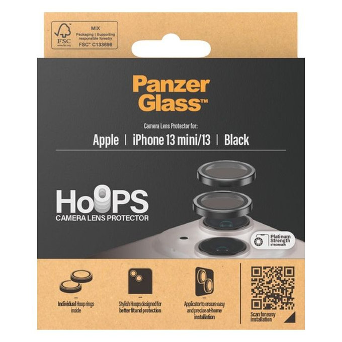 PanzerGlass - Rear Camera Lens Protector Hoops for iPhone 13 a 13 mini, black