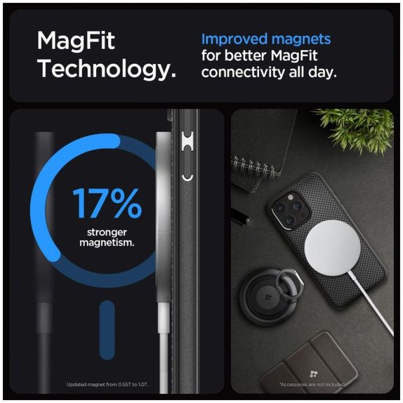 Spigen - Case Mag Armor with MagSafe for iPhone 15 Pro, matte black