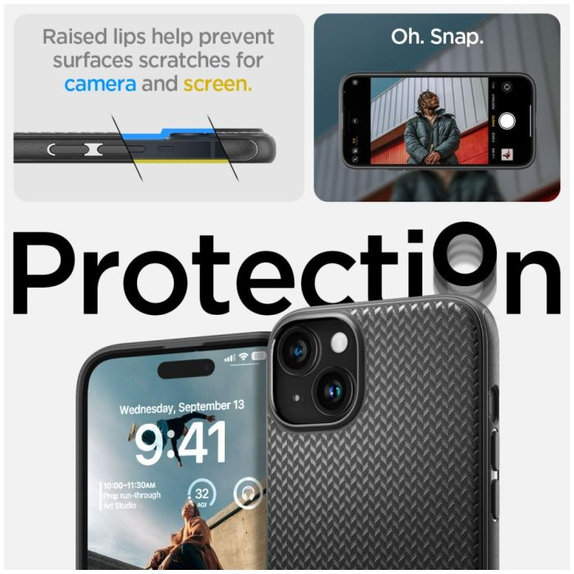 Spigen - Case Mag Armor with MagSafe for iPhone 15, matte black