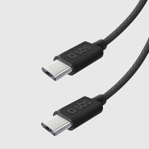 SBS - Cable USB-C/USB-C, 60W, PD, 1.5m, black