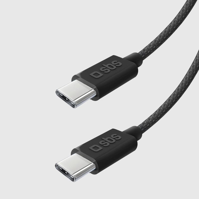 SBS - Cable USB-C/USB-C, 60W, PD, 1.5m, black