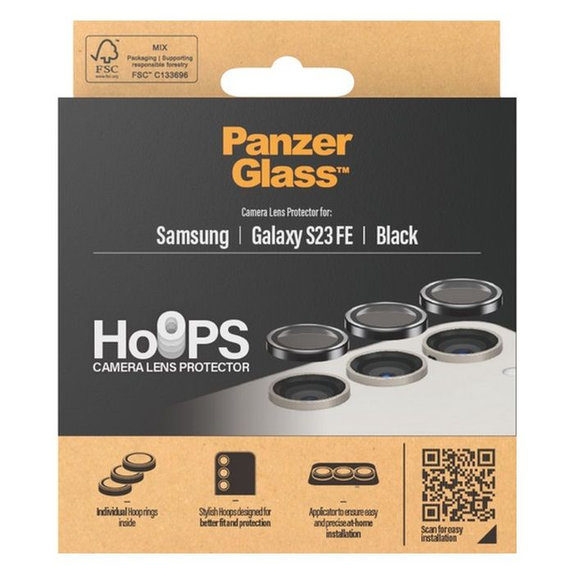 PanzerGlass - Rear Camera Lens Protector Hoops for Samsung Galaxy S23 FE, black