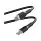 PURO - USB-C Cable / MFI Lightning, 12W, Soft, 1,5 m, black