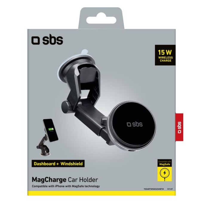 SBS - Car Holder MagCharge, 15W, black