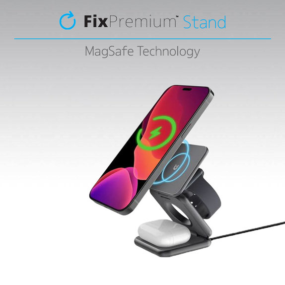 FixPremium - Foldable Stand with MagSafe, black