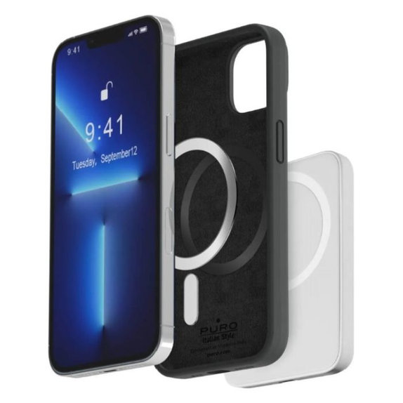 PURO - Case ICON MAG with MagSafe for iPhone 14 / 13, black