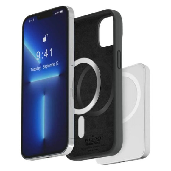 PURO - Case ICON MAG with MagSafe for iPhone 14 Pro, black