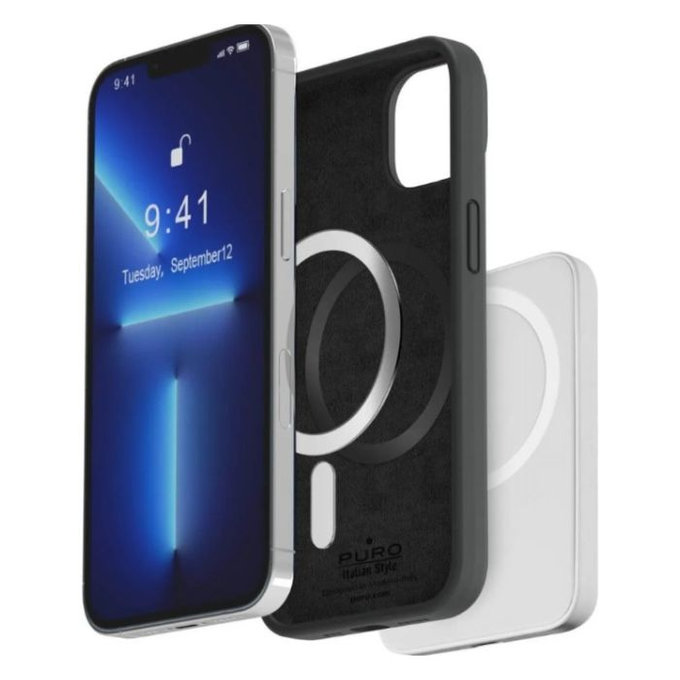 PURO - Case ICON MAG with MagSafe for iPhone 14 Pro, black
