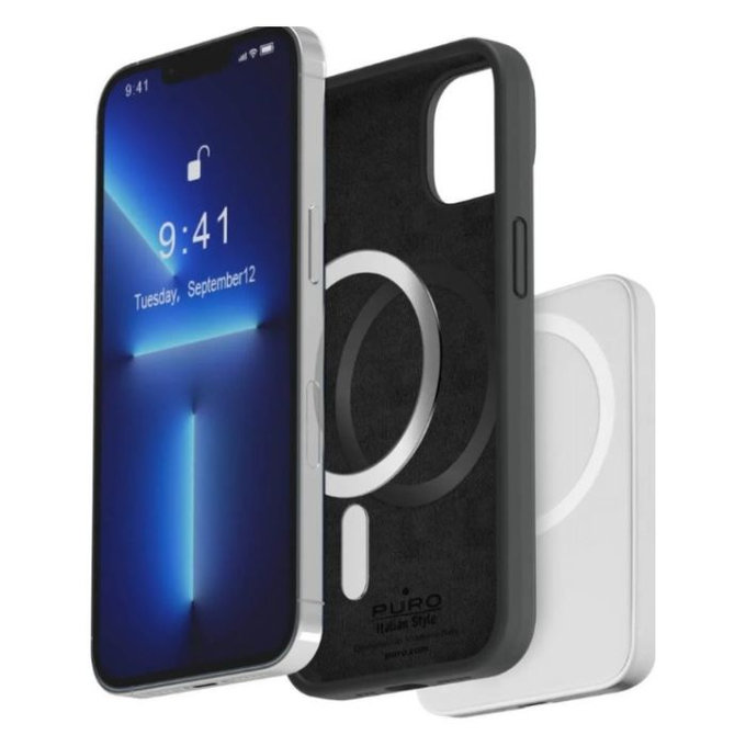 PURO - Case ICON MAG with MagSafe for iPhone 14 Pro Max, black
