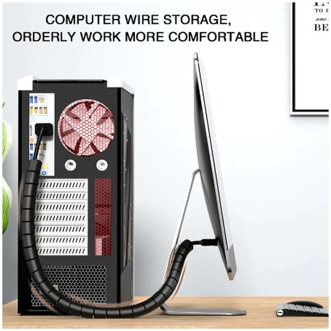 FixPremium - Cable Organizer - Tube (10mm), length 2M, gray