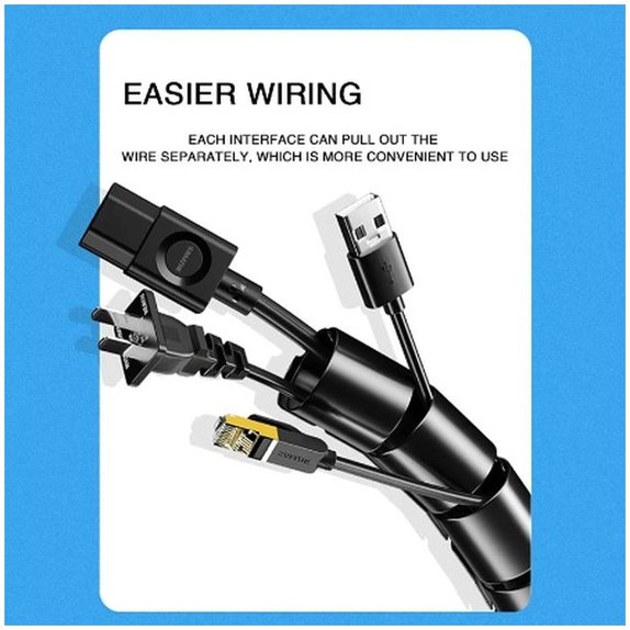 FixPremium - Cable Organizer - Tube (10mm), length 2M, gray