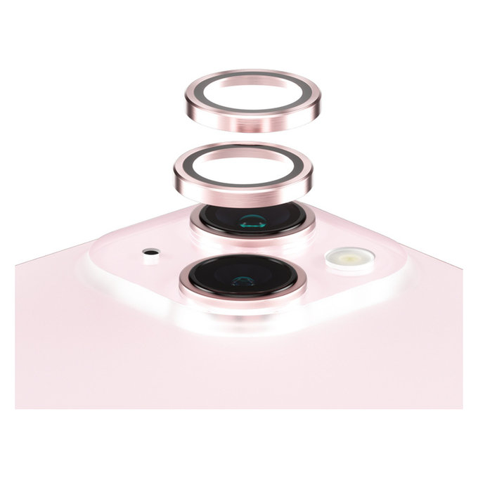 Camera Lens Protector Hoops for iPhone 15/15 Plus, Pink, PanzerGlass