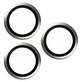 Camera Lens Protector Hoops for iPhone 15 Pro/15 Pro Max, White Metal, PanzerGlass