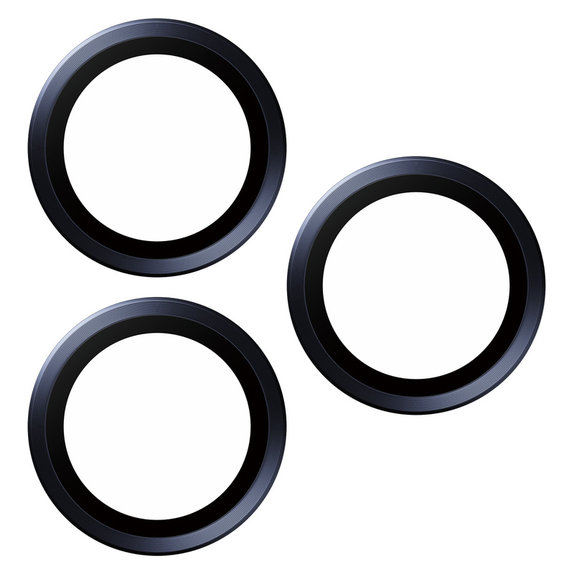 Camera Lens Protector Hoops for iPhone 15 Pro/15 Pro Max, Blue Metal, PanzerGlass