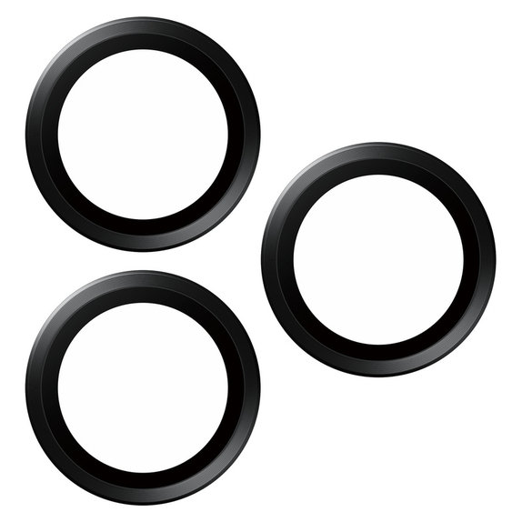 Camera Lens Protector Hoops for iPhone 15 Pro/15 Pro Max, Black Titanium, PanzerGlass