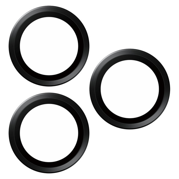 Camera Lens Protector Hoops for iPhone 15 Pro/15 Pro Max, Black Titanium, PanzerGlass