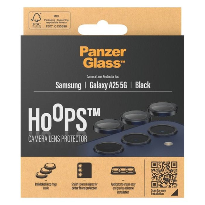 PanzerGlass - Rear Camera Lens Protector Hoops for Samsung Galaxy A25, black
