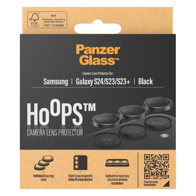 PanzerGlass - Rear Camera Lens Protector Hoops for Samsung Galaxy 23, 23+ & 24, black