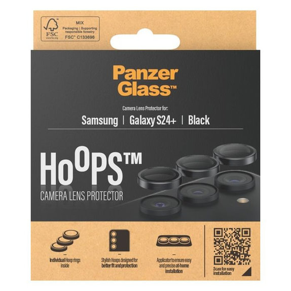 PanzerGlass - Rear Camera Lens Protector Hoops for Samsung Galaxy S24+, black