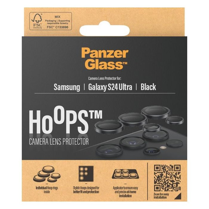 PanzerGlass - Rear Camera Lens Protector Hoops for Samsung Galaxy S24 Ultra, black