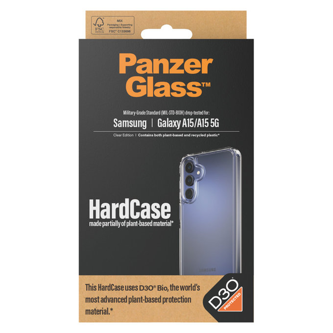 Case HardCase D3O for Samsung Galaxy A15/A15 5G, Transparent, PanzerGlass